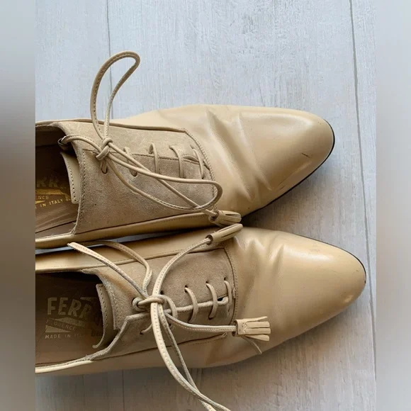 Vintage Salvatore Ferragamo lace-up heels Sz 8.5 - Picture 4 of 15